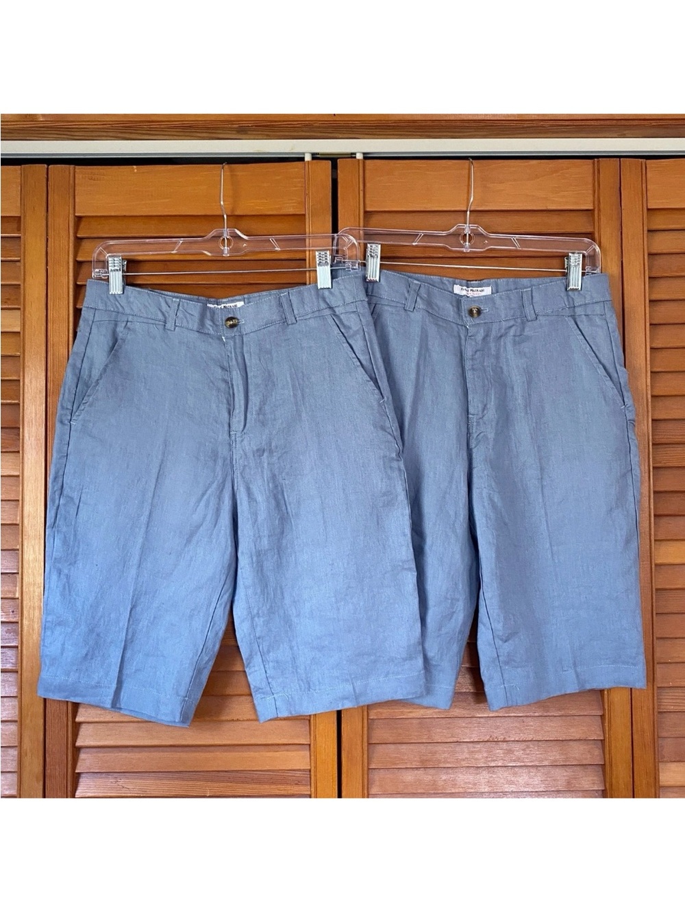 2 Isaac Mizrahi Shorts Boys Size 18 Childrens Youth 100% Linen Dressy Flat Front
